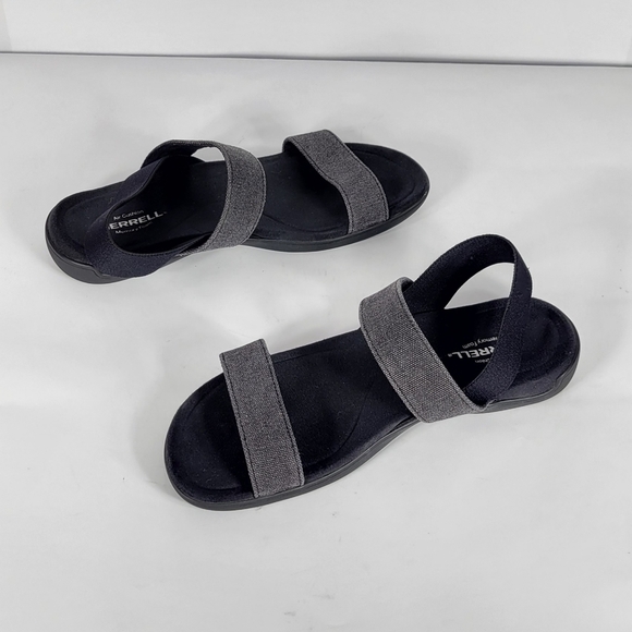 Merrell Black Sandals with Memory Foam #752 Size 9 - Picture 3 of 11